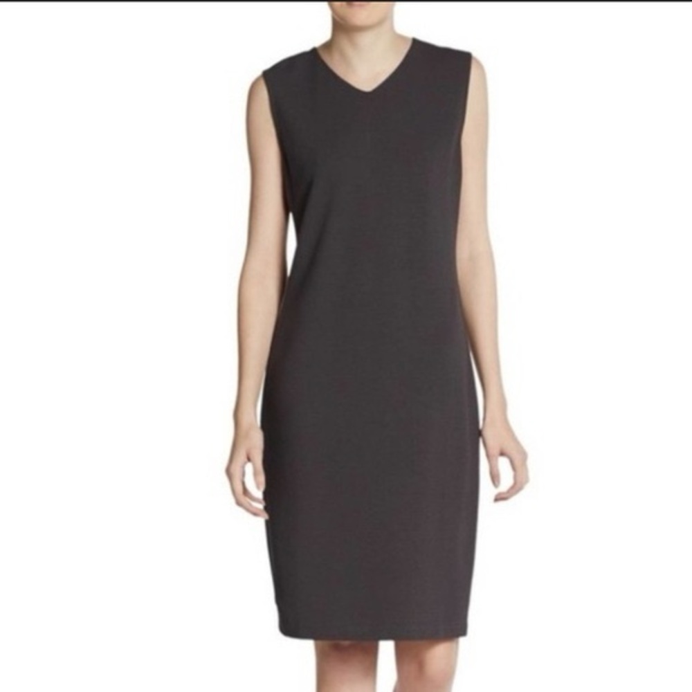 Vince High V-neck sleeveless shift dress